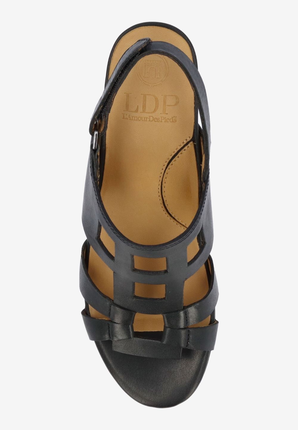 L'Amour Des Pieds Women's Marise Black Waxy Leather - Orleans Shoe Co.