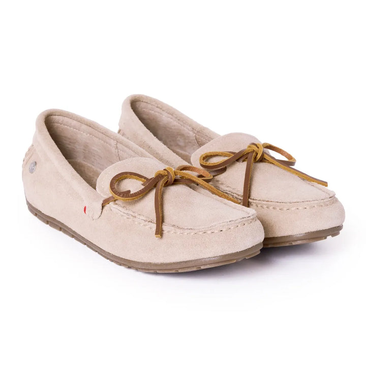 Minnetonka Women's Loafer Moc Sand - Orleans Shoe Co.