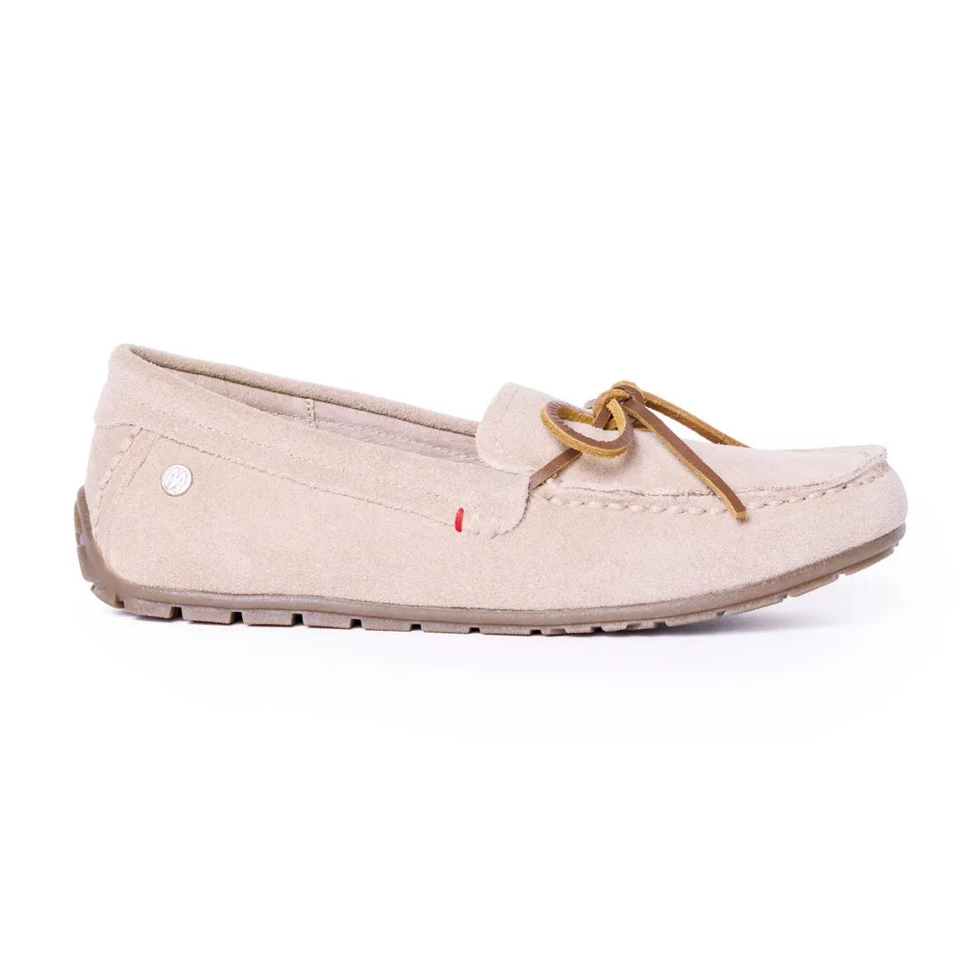 Minnetonka Women's Loafer Moc Sand - Orleans Shoe Co.