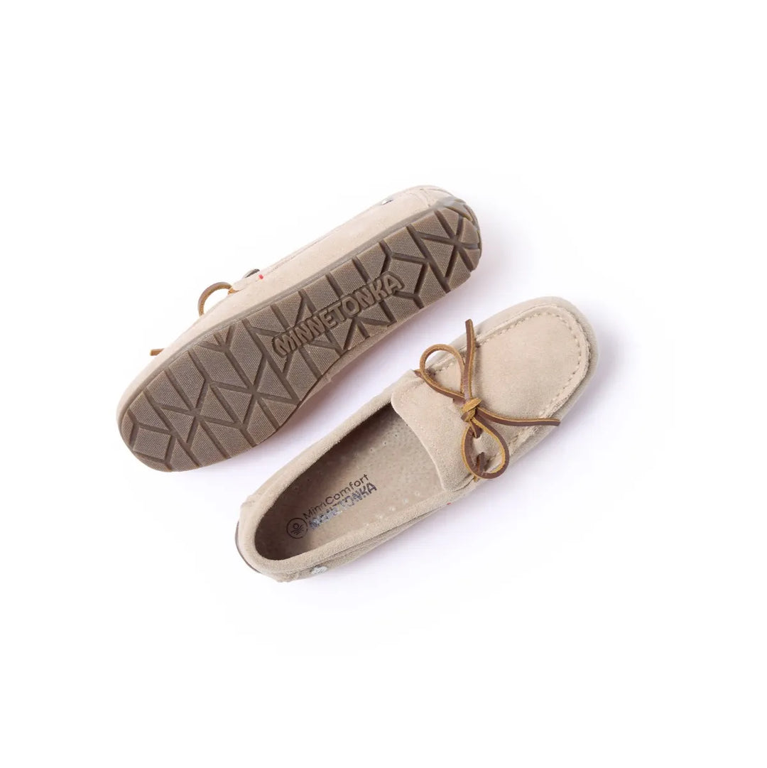Minnetonka Women's Loafer Moc Sand - Orleans Shoe Co.