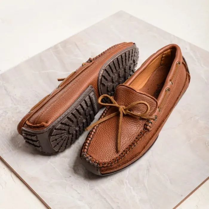 Minnetonka Men's Moosehide Weekender Carmel - Orleans Shoe Co.