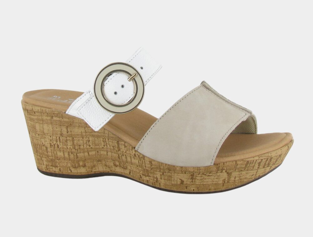 Naot Women’s Breezy Beige Nubuck Soft White - Orleans Shoe Co.