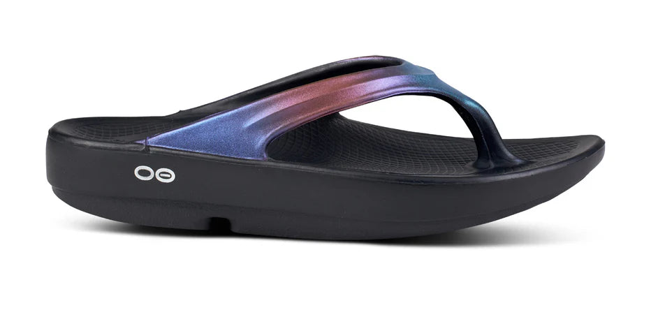 OOfos Women's OOlala Luxe Midnight Spectre