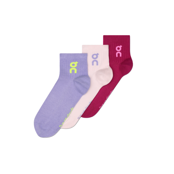 On Unisex Logo Sock High 3P Orchid Comet