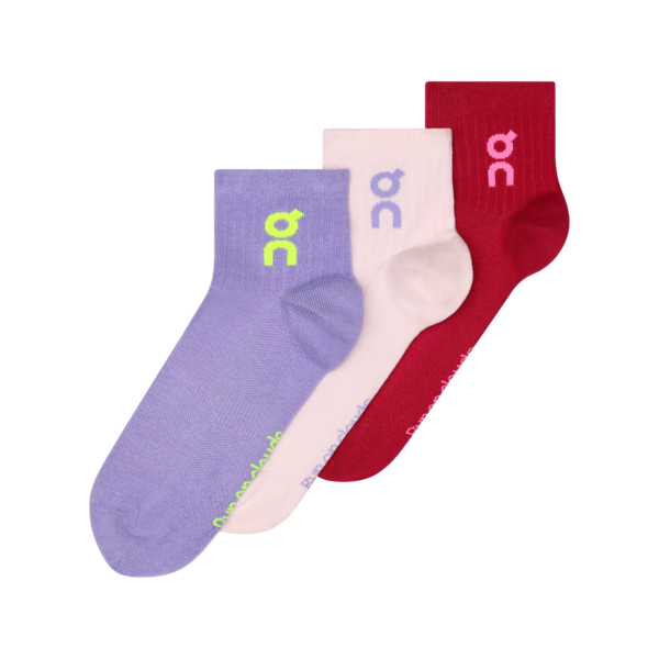 On Unisex Logo Sock High 3P Orchid Comet