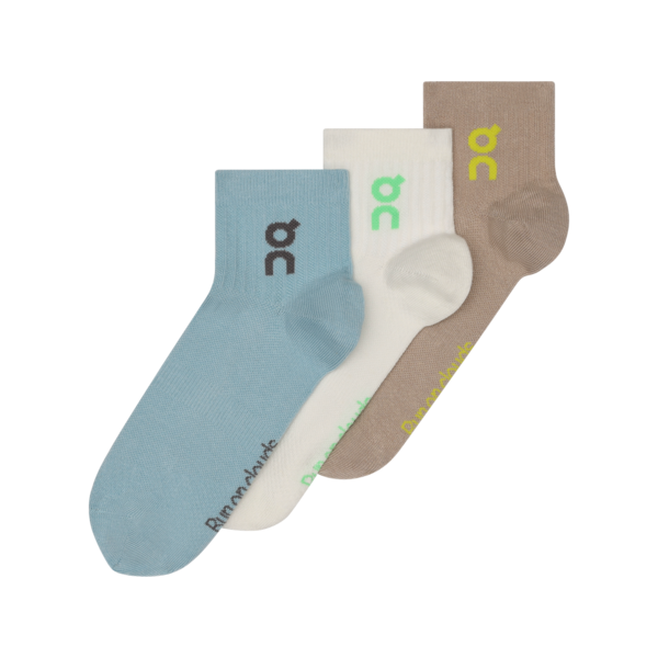 On Unisex Logo Sock High 3P Desert Wash