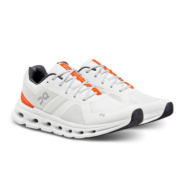 On Men's Cloudrunner Undyed White Flame - Orleans Shoe Co.