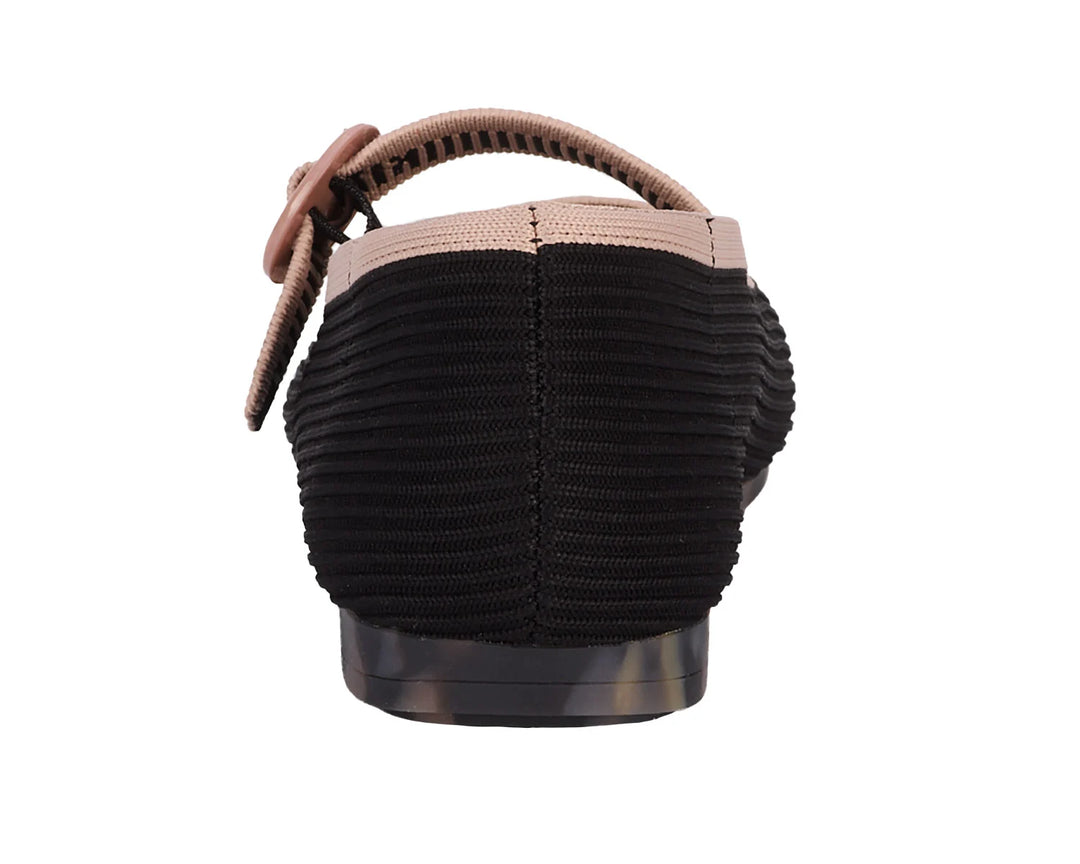 Ros Hommerson Women's Naomi Black Taupe Knit