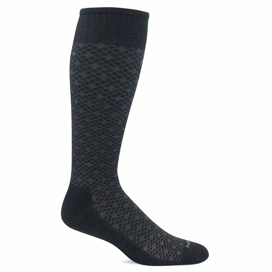 SockWell Men's Featherweight Moderate Graduated Compression Socks Black Multi - Orleans Shoe Co.