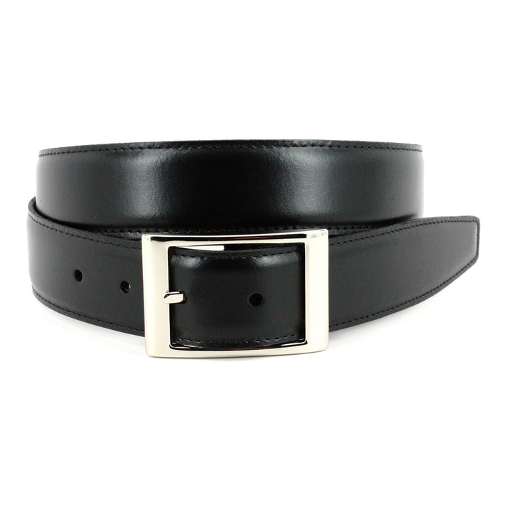Torino Italian Aniline Leather Reversible Belt Black To Brown 77600