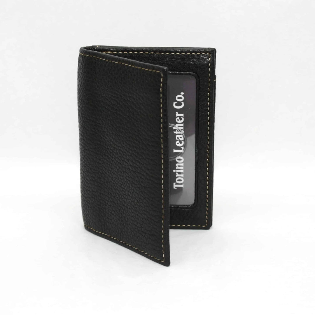 Torino Tumbled Glove Leather Gusseted Card Case Black 101-00