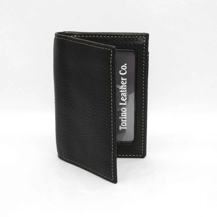 Torino Tumbled Glove Leather Gusseted Card Case Black 101-00