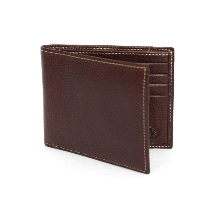 Torino Tumbled Glove Leather Billfold Wallet Brown