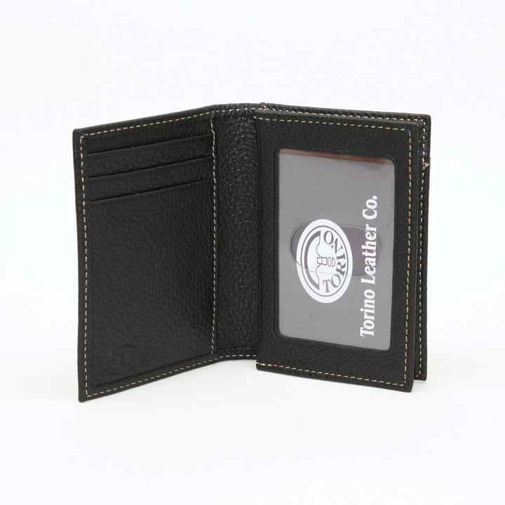 Torino Tumbled Glove Leather Gusseted Card Case Black 101-00