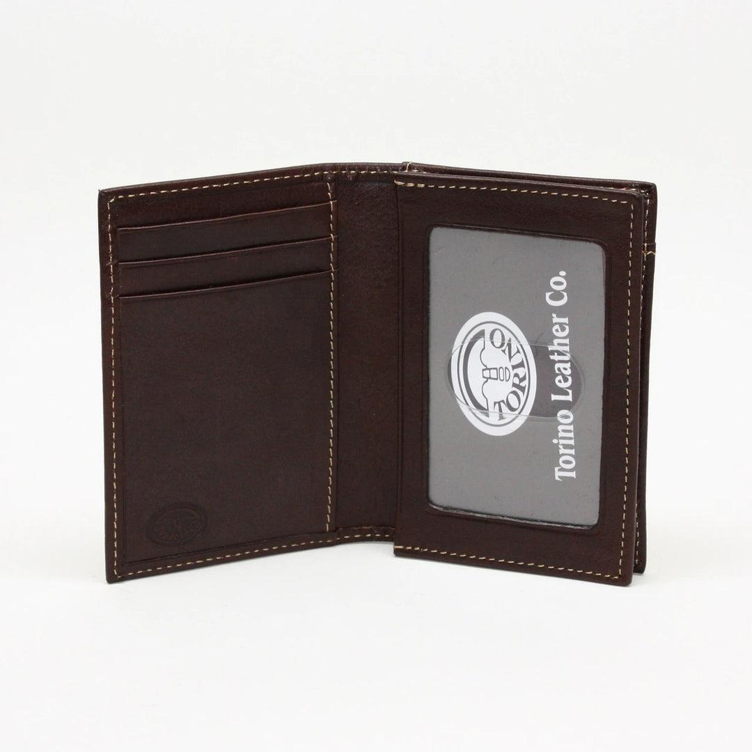 Torino Glove Leather Gusseted Card Case Brown 101-01