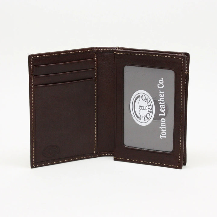 Torino Glove Leather Gusseted Card Case Brown 101-01