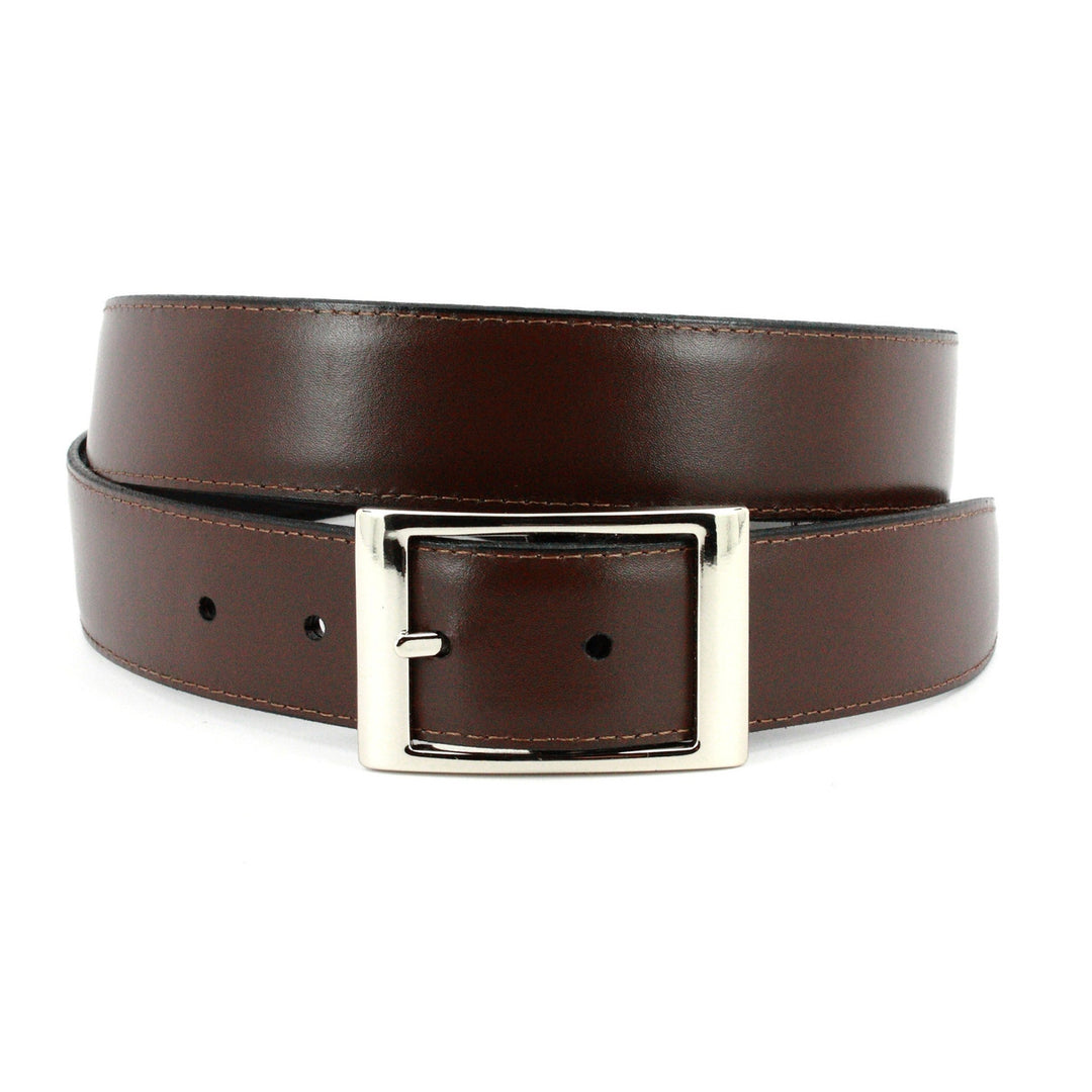 Torino Italian Aniline Leather Reversible Belt Black To Brown 77600