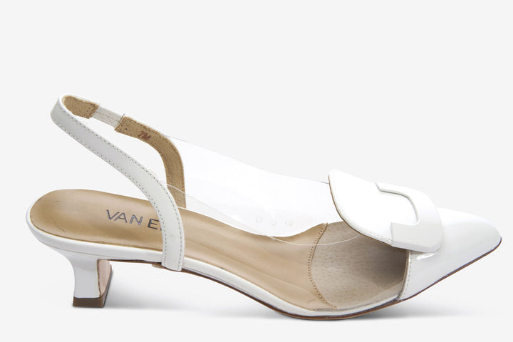 Vaneli Women's Tamira White Patent - Orleans Shoe Co.