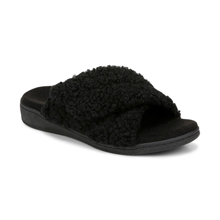 Vionic Women's Relax II Black Shearling - Orleans Shoe Co.