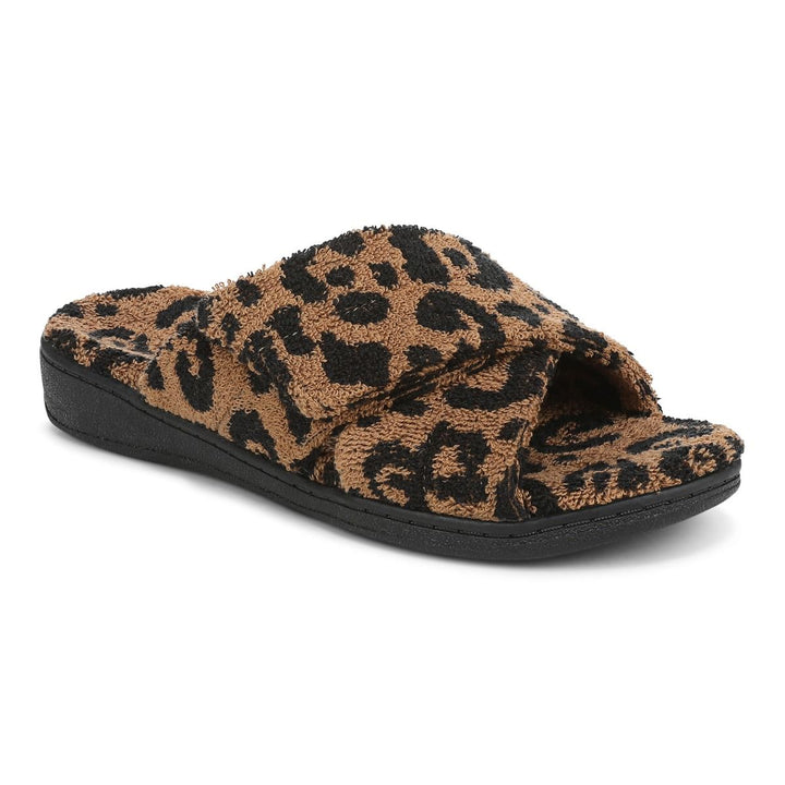 Vionic Women's Relax II Brown Leopard Terry
