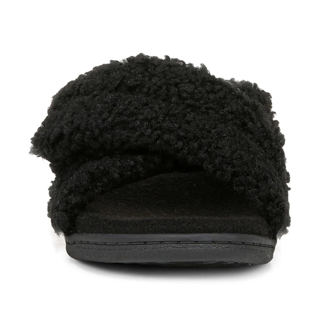 Vionic Women's Relax II Black Shearling - Orleans Shoe Co.