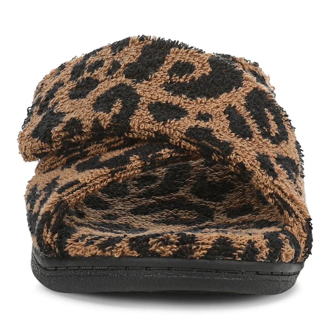 Vionic Women's Relax II Brown Leopard Terry