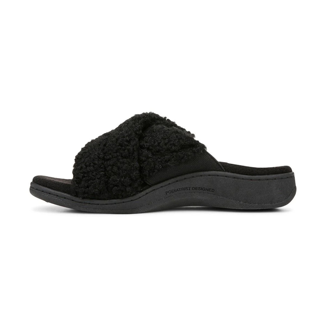 Vionic Women's Relax II Black Shearling - Orleans Shoe Co.