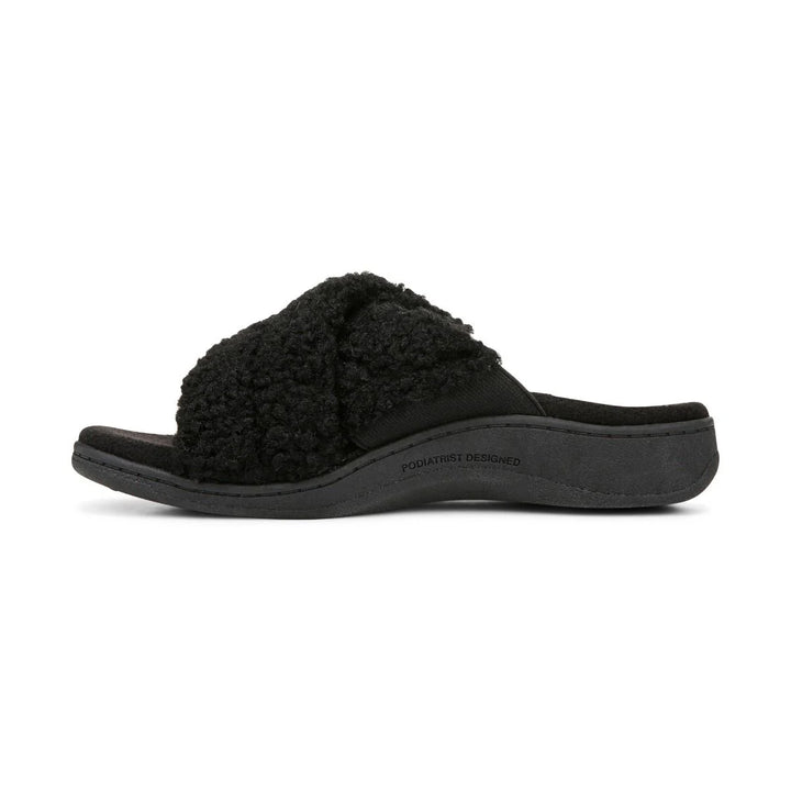 Vionic Women's Relax II Black Shearling - Orleans Shoe Co.