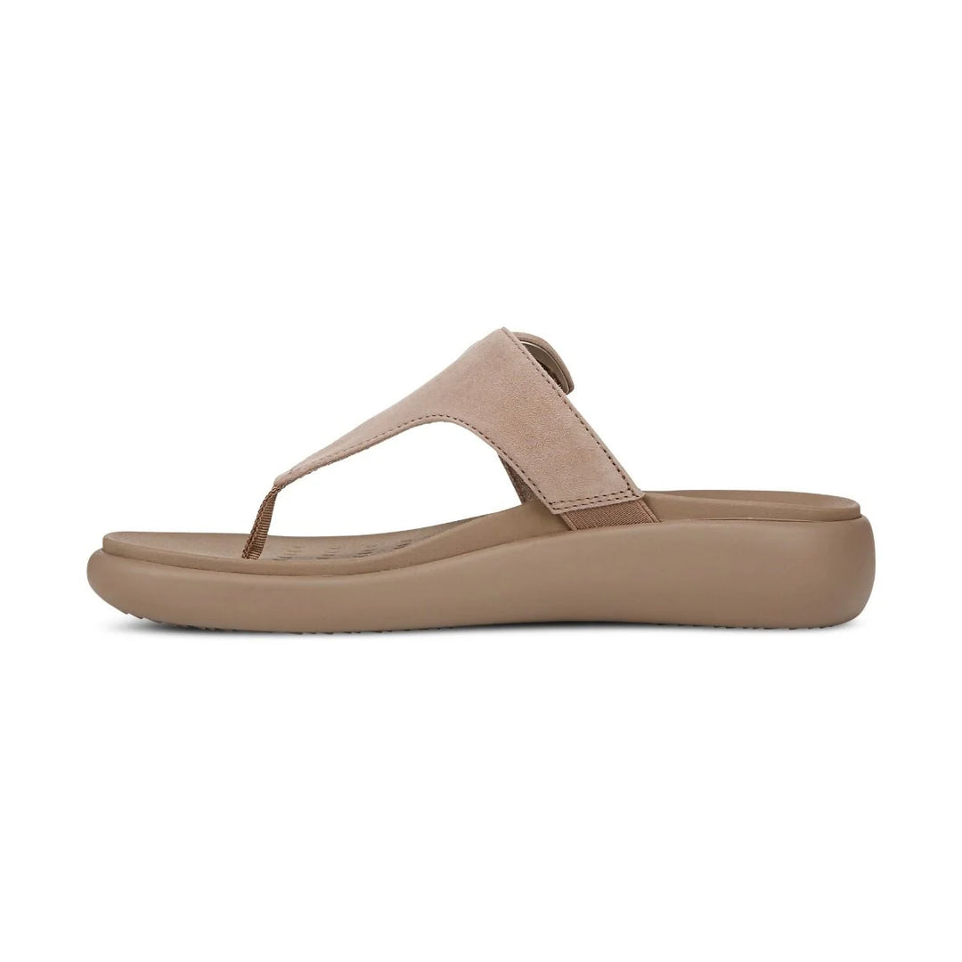 Vionic Women’s Activate Recovery Sandal Taupe Suede - Orleans Shoe Co.