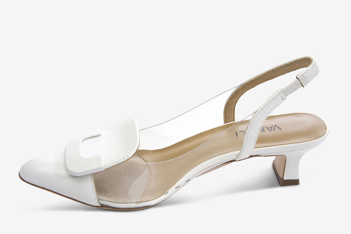 Vaneli Women's Tamira White Patent - Orleans Shoe Co.