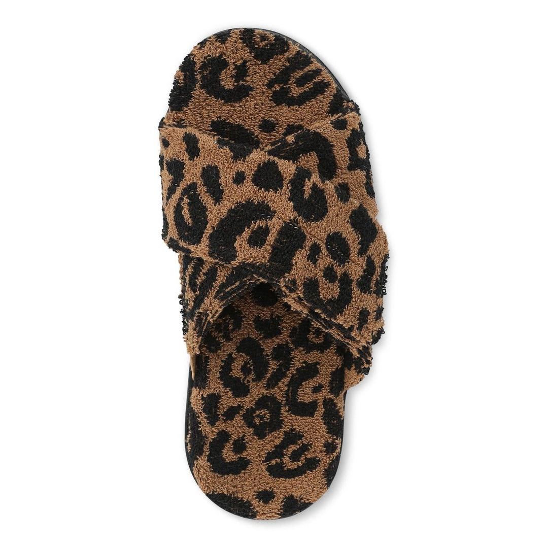 Vionic Women's Relax II Brown Leopard Terry