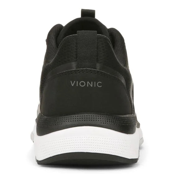 Vionic Women’s Walk Strider Black Charcoal Sneaker - Orleans Shoe Co.