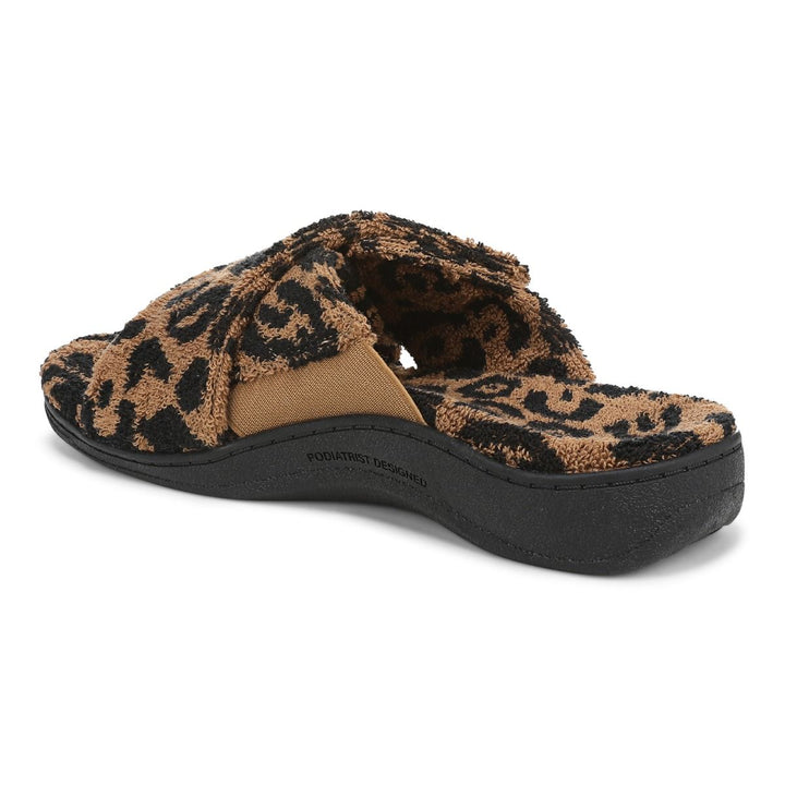Vionic Women's Relax II Brown Leopard Terry