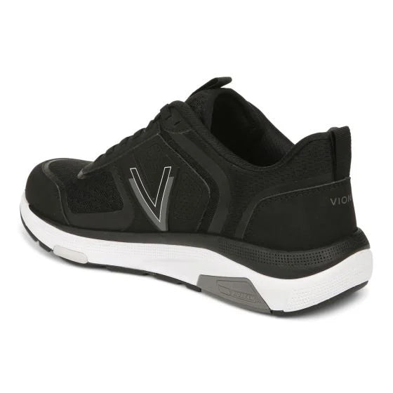 Vionic Women’s Walk Strider Black Charcoal Sneaker - Orleans Shoe Co.