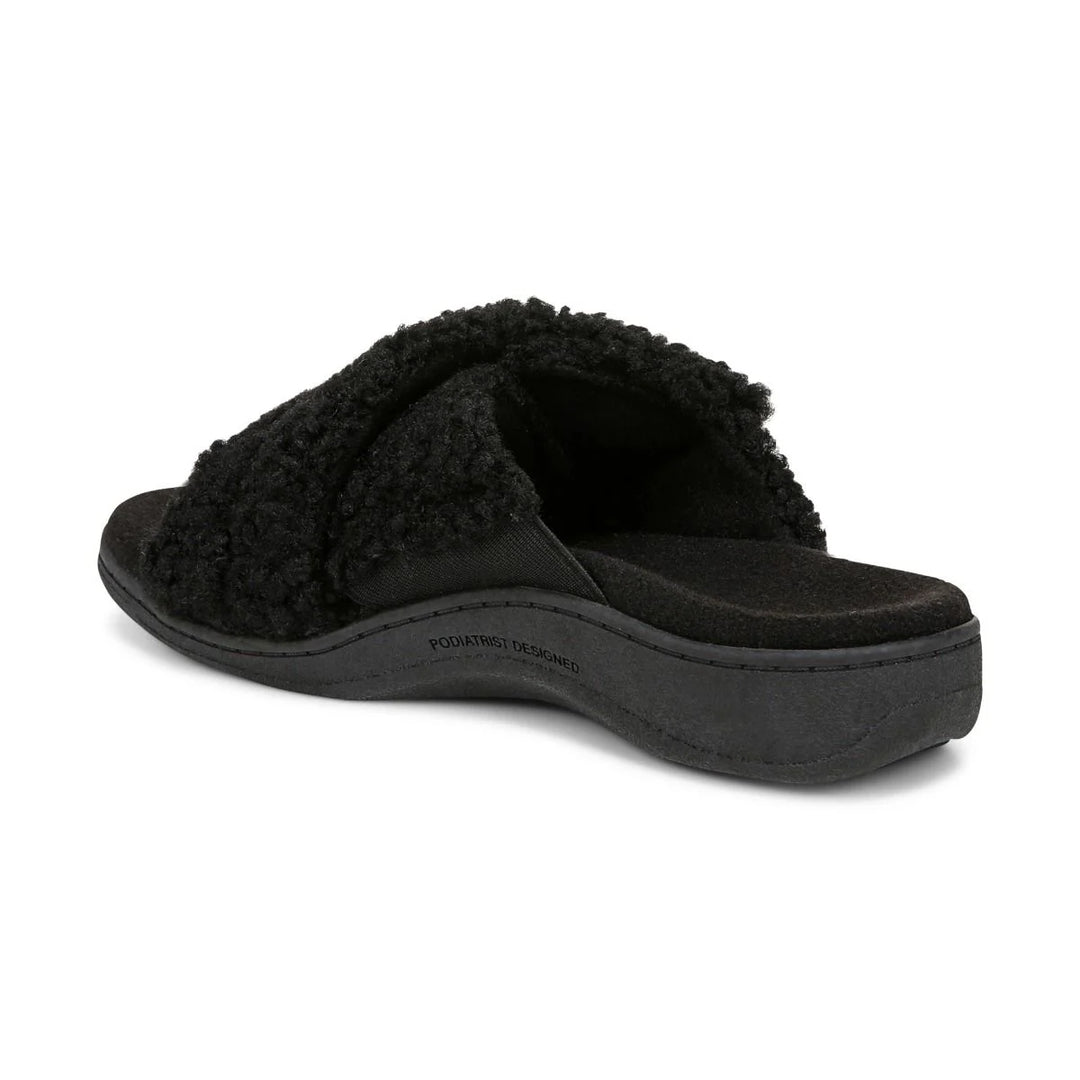 Vionic Women's Relax II Black Shearling - Orleans Shoe Co.