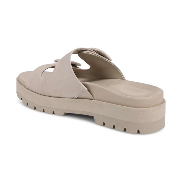 Vionic Women’s Capital Lug Platform Sandal Oatmeal Suede - Orleans Shoe Co.