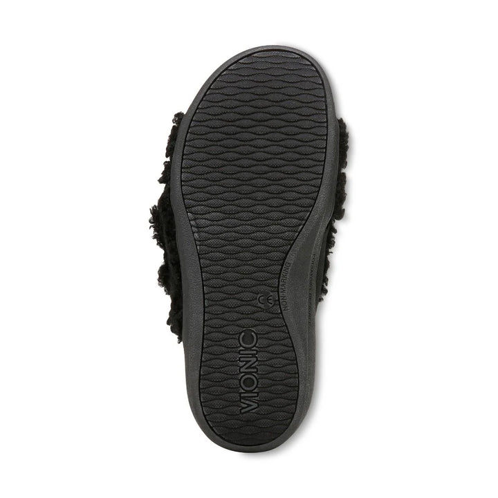 Vionic Women's Relax II Black Shearling - Orleans Shoe Co.
