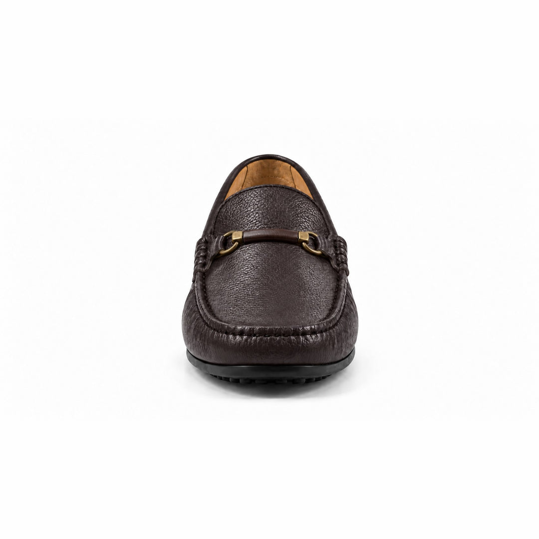 Vieux Bienville Caffe tumbled leather loafer, front view