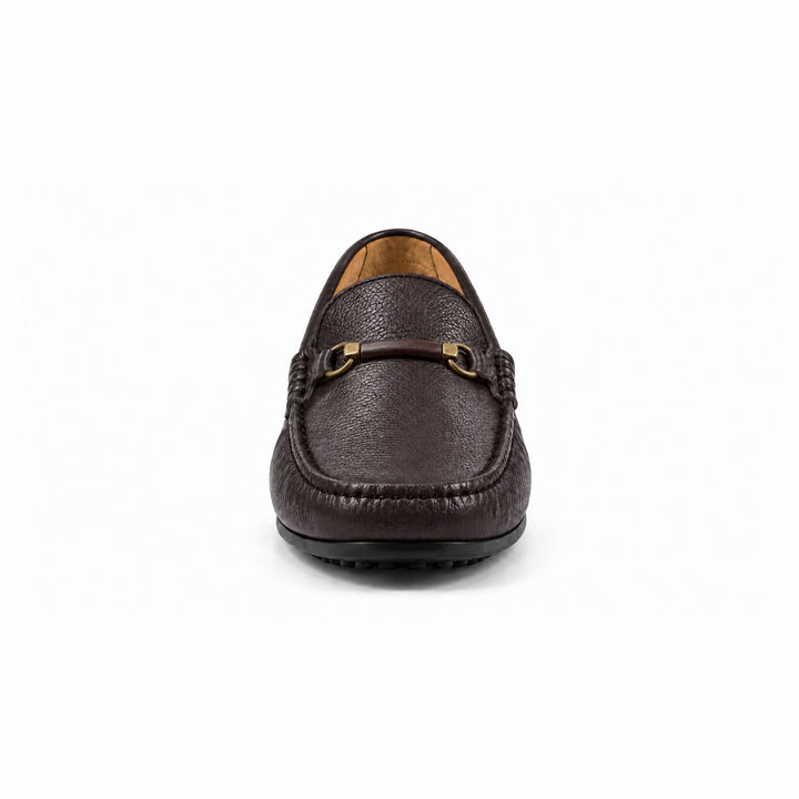 Vieux Bienville Caffe tumbled leather loafer, front view