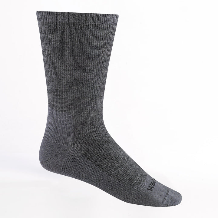 Wide Open Men's Solid Lightweight Crew Socks Gray 9012 - Orleans Shoe Co.