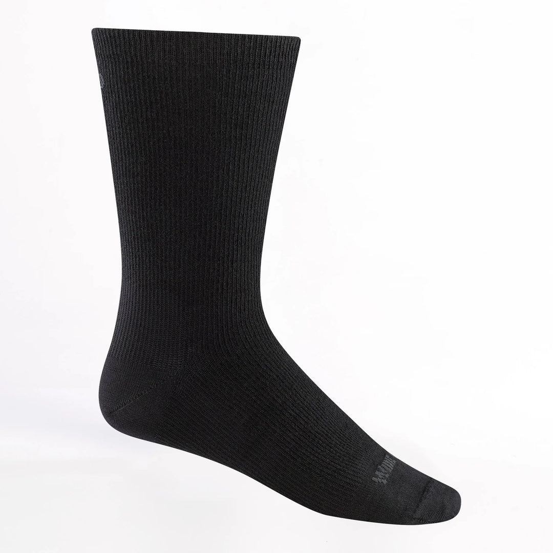 Wide Open Men's Solid Lightweight Crew Socks Black 9012 - Orleans Shoe Co.