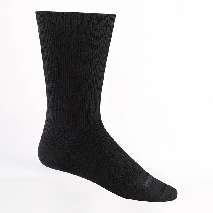 Wide Open Men's Solid Lightweight Crew Socks Black 9012 - Orleans Shoe Co.