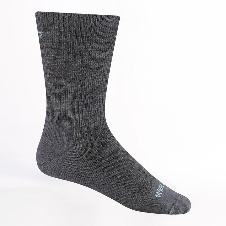 Wide Open Women's Solid Basic Lightweight Crew Socks Gray 9513 - Orleans Shoe Co.