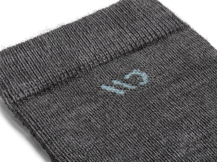 Wide Open Women's Solid Cushioned Crew Socks Gray 9504 - Orleans Shoe Co.