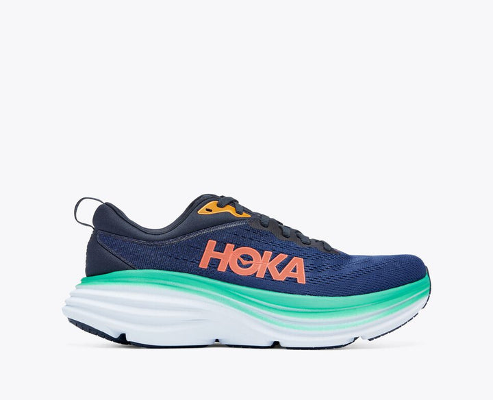 Women's Hoka One One Bondi 8 Outer Space Bellwether Blue - Orleans Shoe Co.