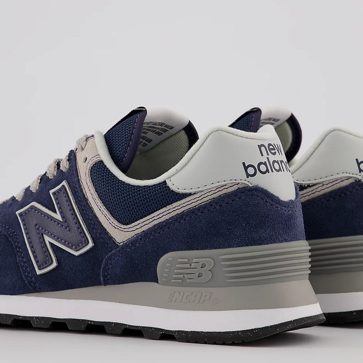 Women's New Balance WL574EVN Navy with White - Orleans Shoe Co.