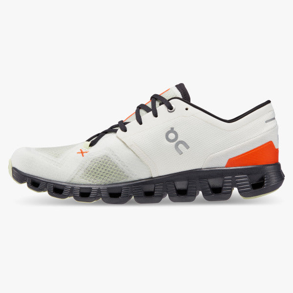 Men's On Running Cloud X 3 Ivory Flame - Orleans Shoe Co.