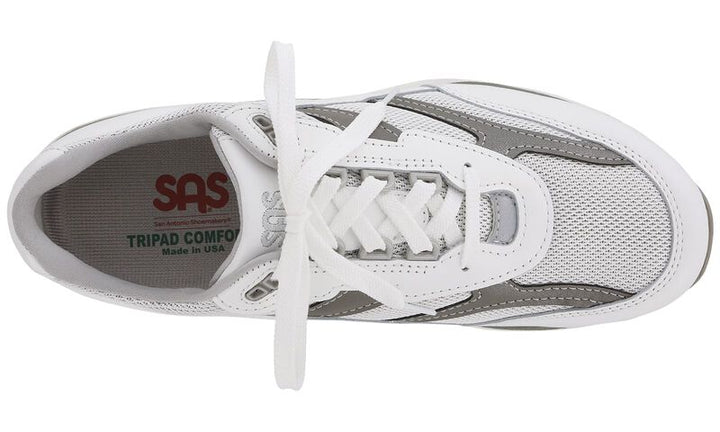 Men's SAS Journey Mesh White Gray - Orleans Shoe Co.
