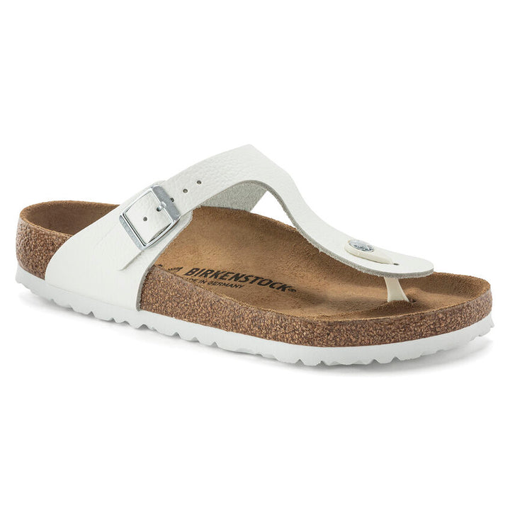 Birkenstock Women's Gizeh Leather White - Orleans Shoe Co.