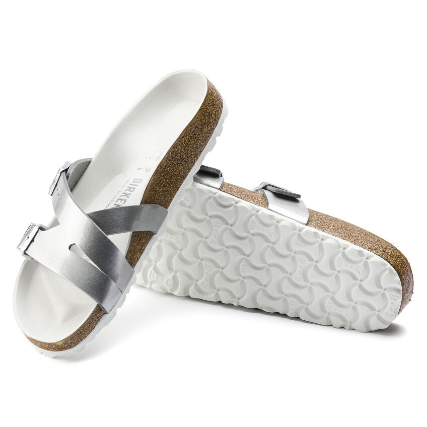 Women's Yao Balance Silver Sandal - Orleans Shoe Co.